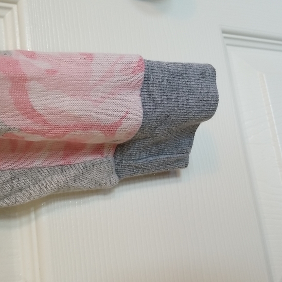 Just Be Womens Pink Grey floral Maternity Pull Over Hoodie Shirt - Picture 7 of 11